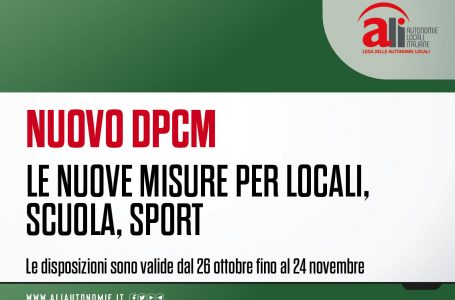 NUOVO DPCM: TUTTE LE MISURE RESTRITTIVE DEL GOVERNO NELLE SCHEDE ALI