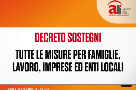 Decreto Sostegni: le principali misure per imprese, lavoro, famiglie, enti locali nelle schede ALI