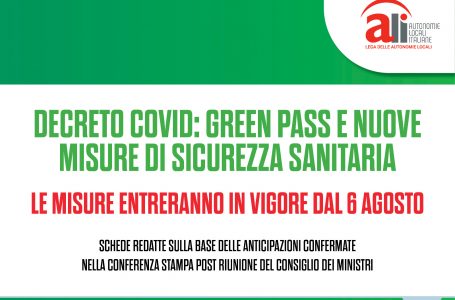 Decreto Green pass, le principali novità nelle schede ALI