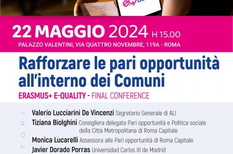 Progetto europeo Erasmus+ E-Quality: Rafforzare le pari opportunità all’interno dei Comuni